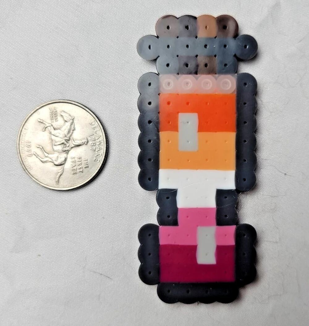 Sunset Lesbian LGBT Potion Perler Pixel Art